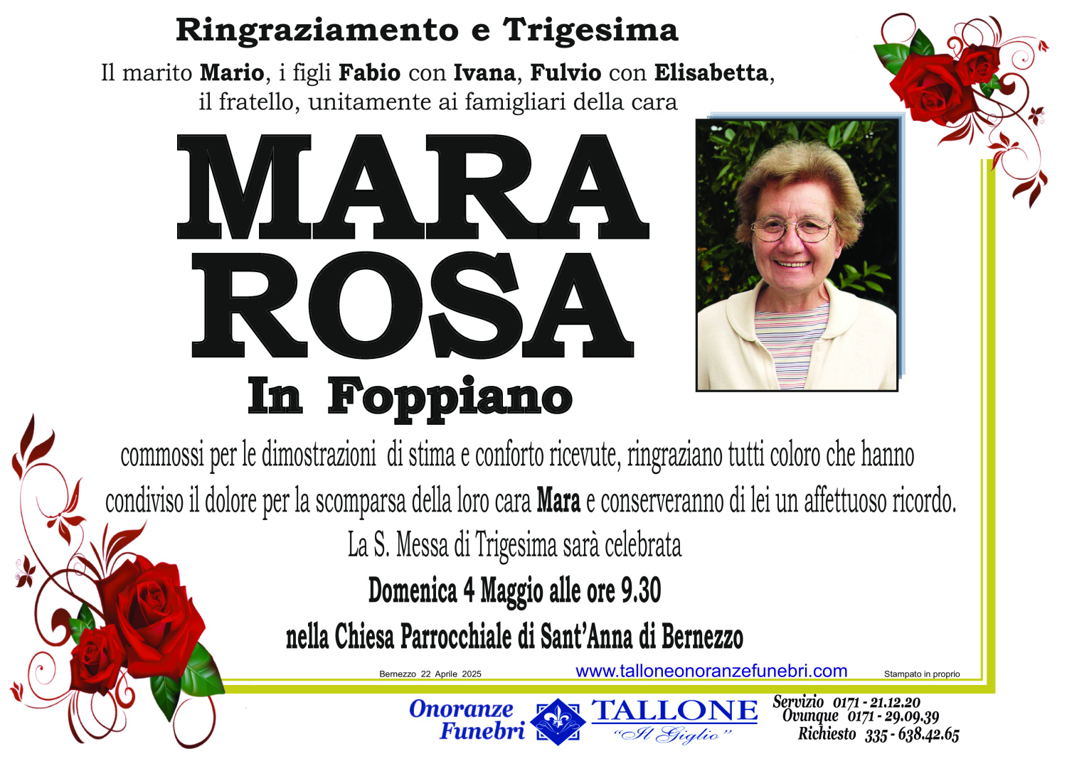 <br />
<b>Warning</b>:  Undefined variable $info in <b>/home/tallone/public_html/ringraziamenti.php</b> on line <b>68</b><br />
Mara Rosa